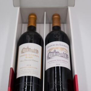 SET  ΔΩΡΟΥ ME  2  ΦΙΑΛΕΣ ΚΡΑΣΙΟΥ ROTHSCHILD  750 ml  (1 CHÂTEAU DE LAURETS + 1 CHÂTEAU DE LAURETS BARON)