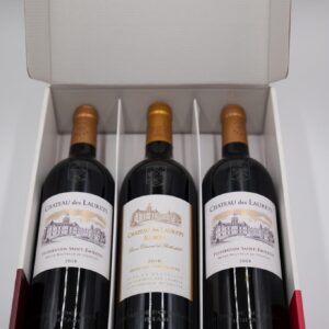 SET  ΔΩΡΟΥ ME  3  ΦΙΑΛΕΣ ΚΡΑΣΙΟΥ ROTHSCHILD  750 ml (2 CHÂTEAU DE LAURETS + 1 CHÂTEAU DE LAURETS BARON)